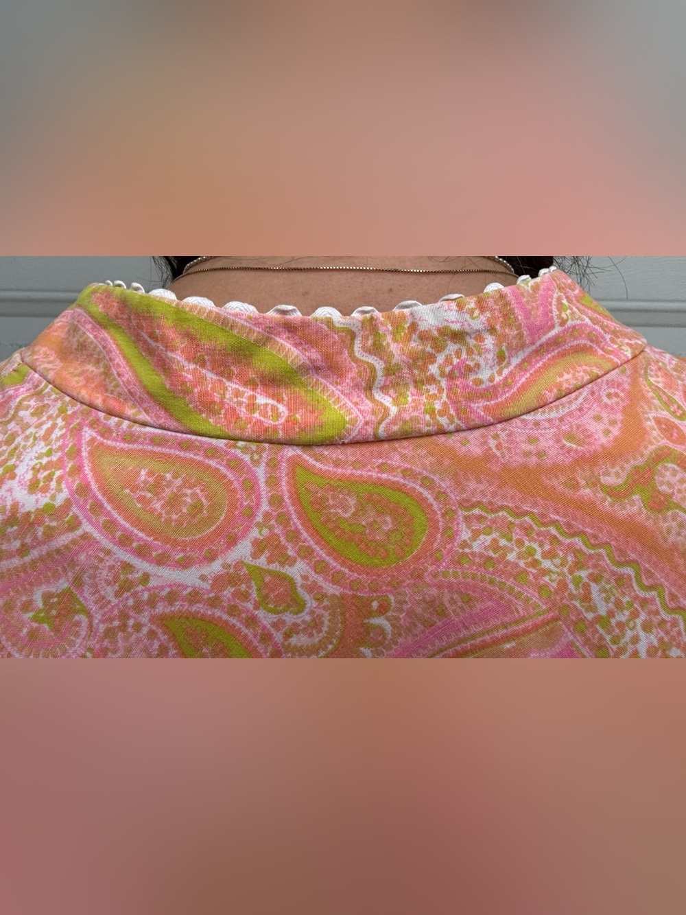 Vintage Psychedelic House Dress Duster Cotton Oversized Maternity Plus Size - Picture 10 of 15
